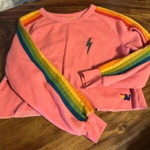 Aviator Nation Bolt Cropped Classic Crewneck